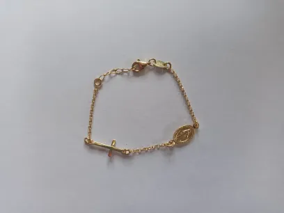 Pulsera Medalla Milagrosa + Cruz