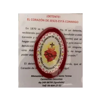 "Detente el corazón de Jesús está conmigo"