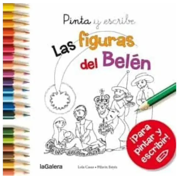 Pinta y escribe - Las figuras del Belén