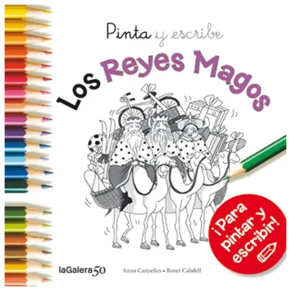 Pinta y escribe - Los Reyes Magos